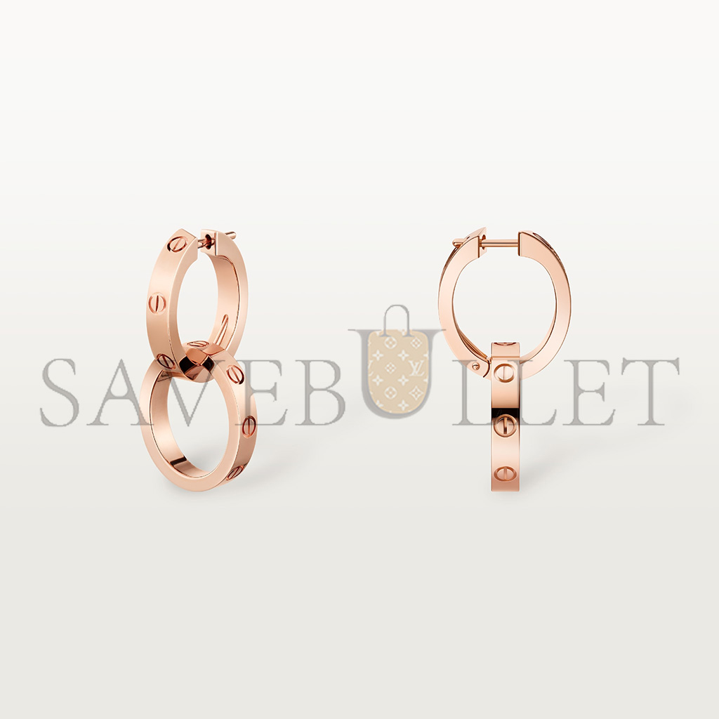 Ca*t*er love rose gold earrings, transformable b8301498